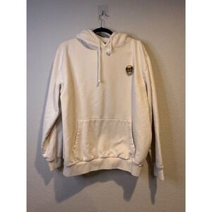 Suspicious Antwerp Mens Cream Sugar Skull Patch Embroidered Hoodie Size L 2184